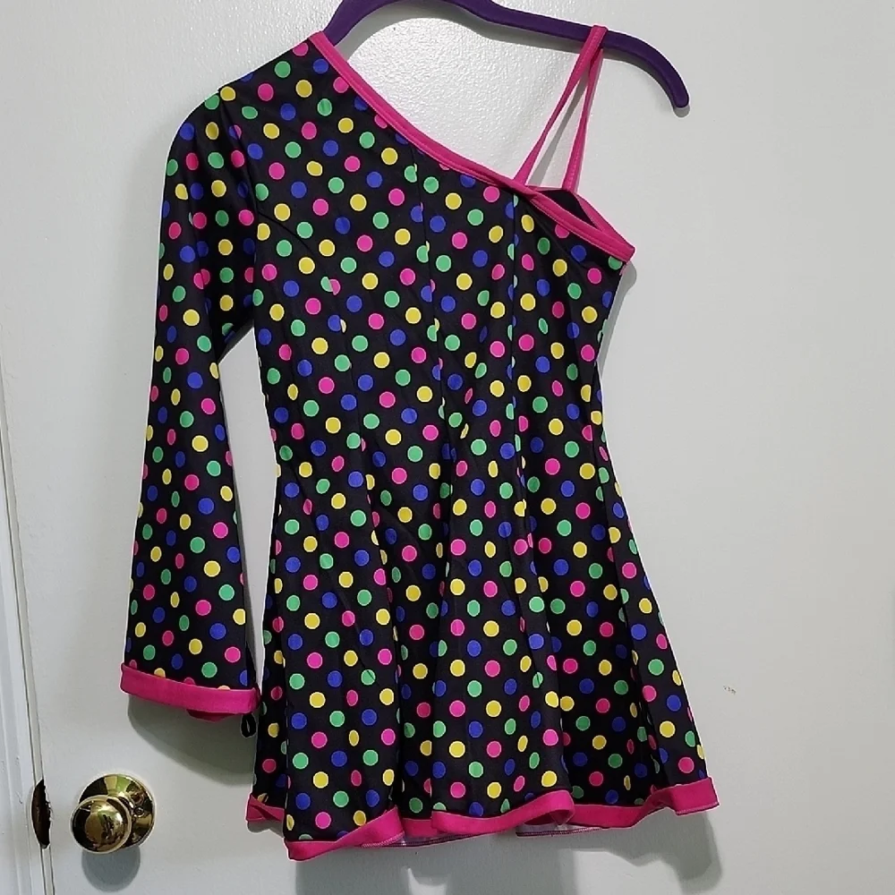 Colorful Polka Dot Kids Dance Costume